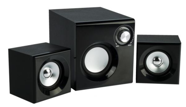 CAIXA DE SOM SUBWOFFER PRETA C3 TECH M.SP-222 BS 2.1